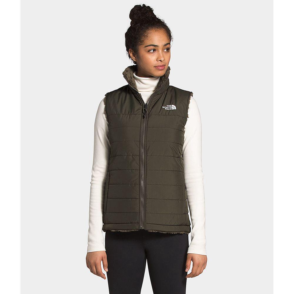 The North Face Mossbud Insulated Reversible Γυναικεια Γιλέκα - Πρασινο (ZVDU67543)